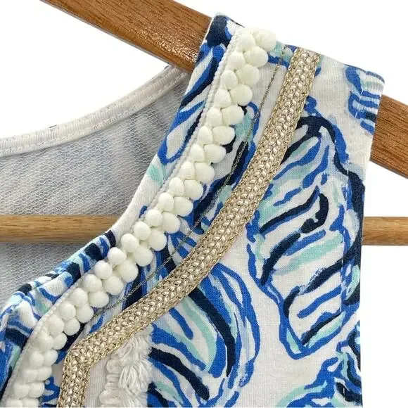 Lilly Pulitzer Harper Conch Shell Pattern French Terry Shift Dress Size Small - Picture 6 of 12